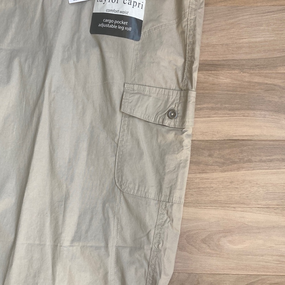 Dash tan Taylor Capri comfort waist cargo pocket comfee flex elastic waist 3X - Picture 8 of 17